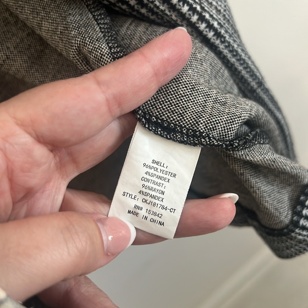 MELLODAY Gray Plaid Blazer - Womens L - Picture 6 of 7